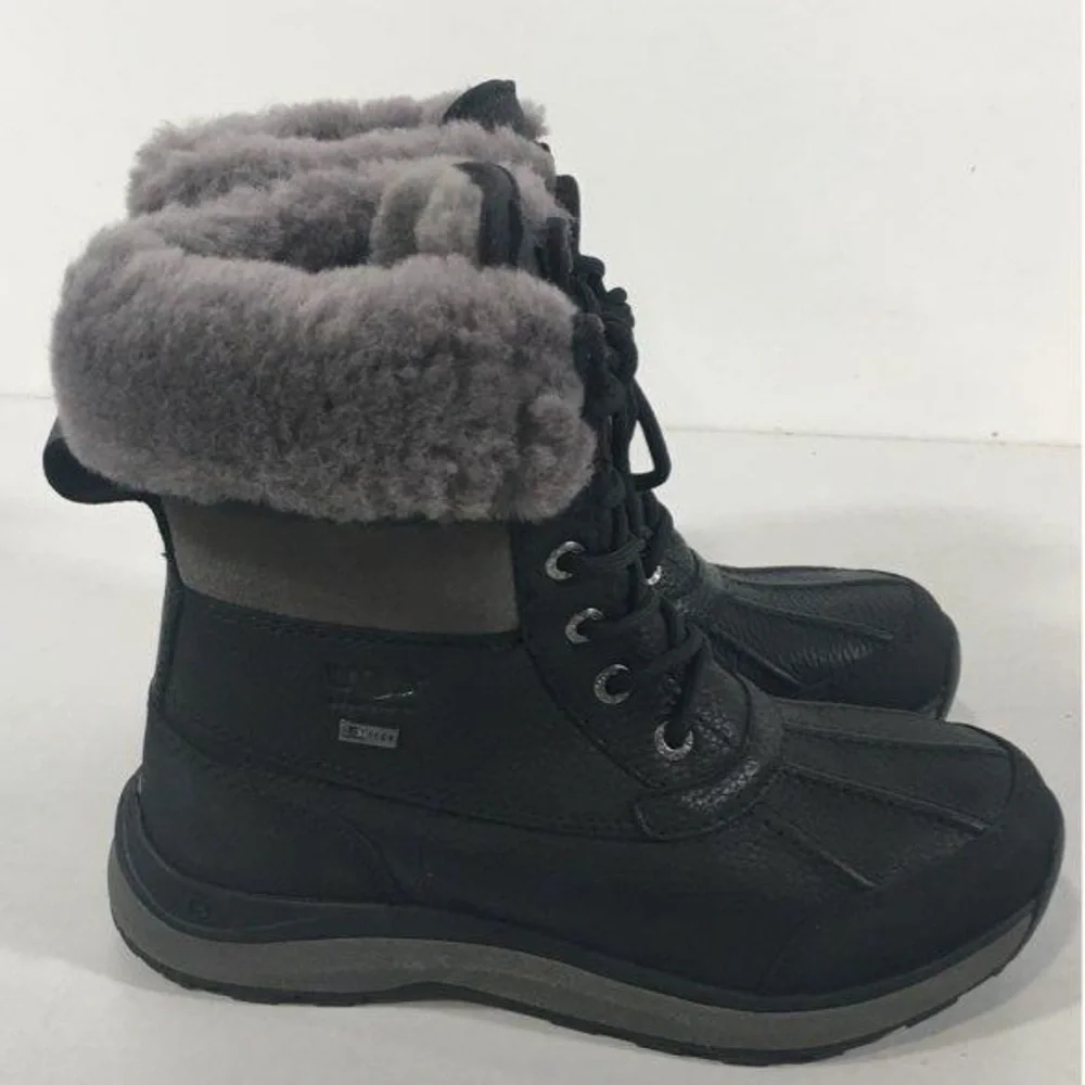 UGG Women's Adirondack III Black/Gray Winter Boots Size 6.5M
